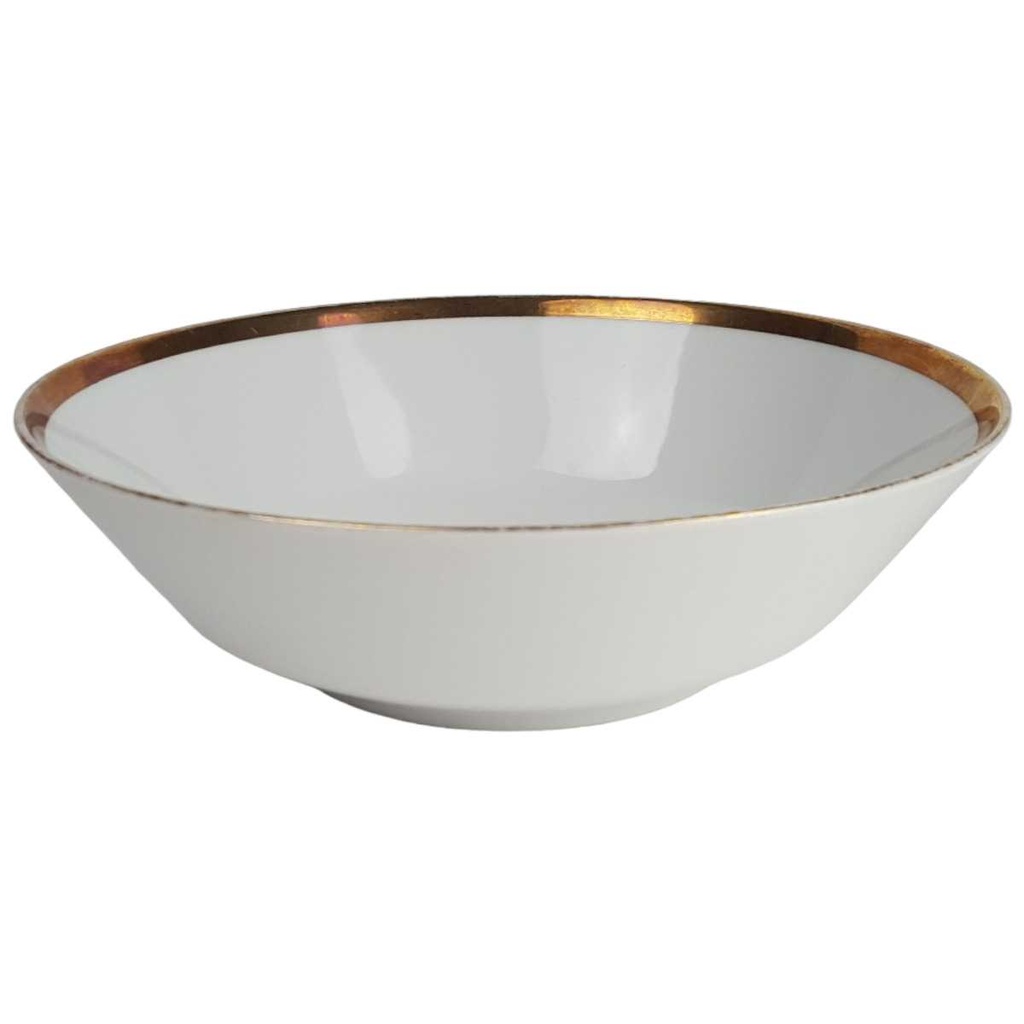 [458164204] Schüssel Goldrand 20,8 cm Hutschenreuther Arzberg Form 2769 weiß gebraucht - gut