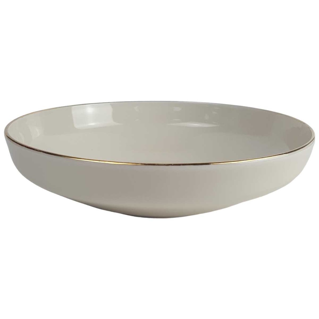 [458164213] Schüssel Goldrand 22,8 cm Zeh Scherzer Form 09773 Elfenbein Beige gebraucht - gut