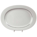 Servierplatte Speiseplatte Fleischplatte Steakplatte 33x24 cm Thomas Porzellan Lanzette Platinrand gebraucht - gut