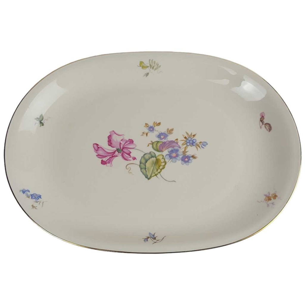 Servierplatte Fleischplatte 36,8x26,5 cm Heinrich Anmut Orchidee Selb gebraucht - gut
