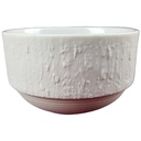 Dessertschale 9,7 cm Bareuther Form 5387 Reliefdekor Weiß gebraucht - gut