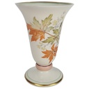 VEB Reichenbach Porzellan Vase Florale Dekor Goldrand H 14,9 cm