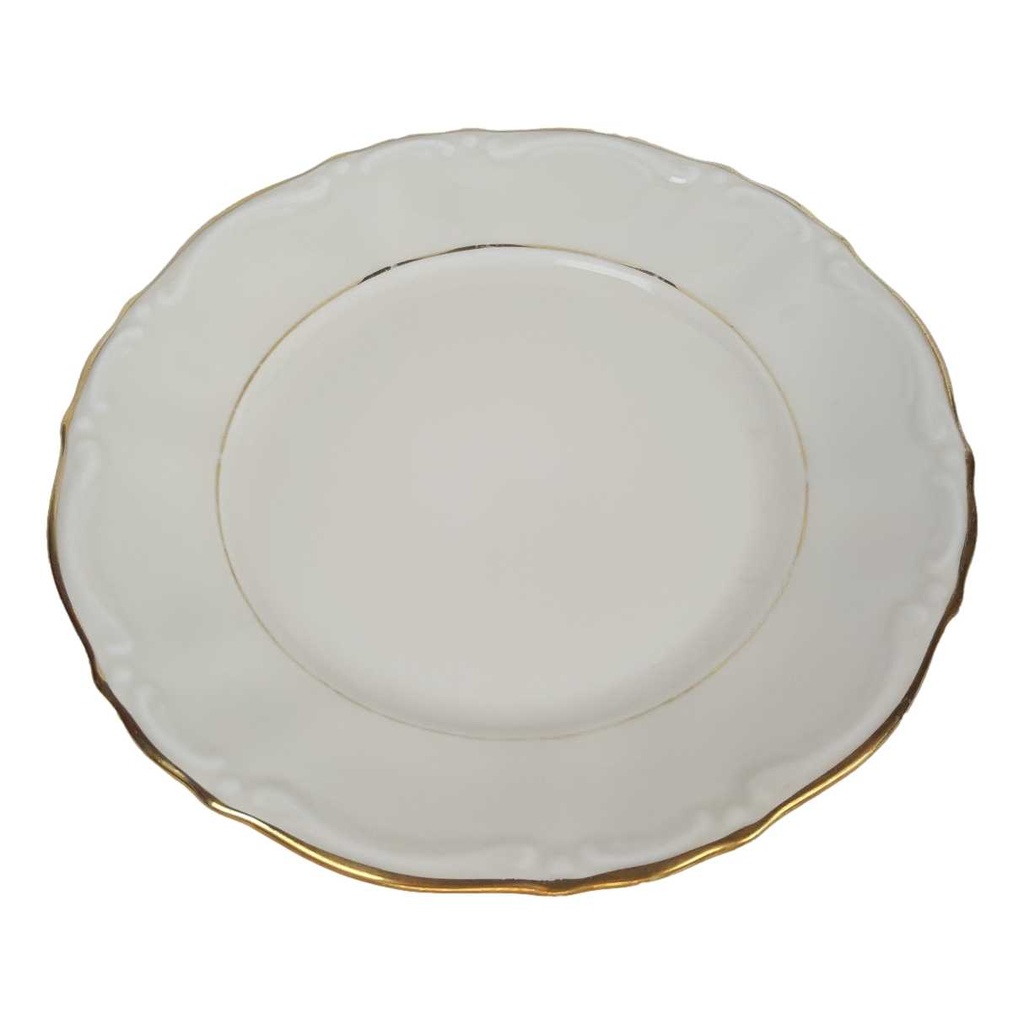 [458164303] Kuchenteller Dessertteller Goldrand 19 cm Zeh Scherzer Kronester Bavaria gebraucht - gut
