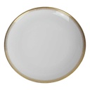 Kuchenteller Dessertteller Goldrand 18,7 cm Eschenbach Weiß gebraucht - gut