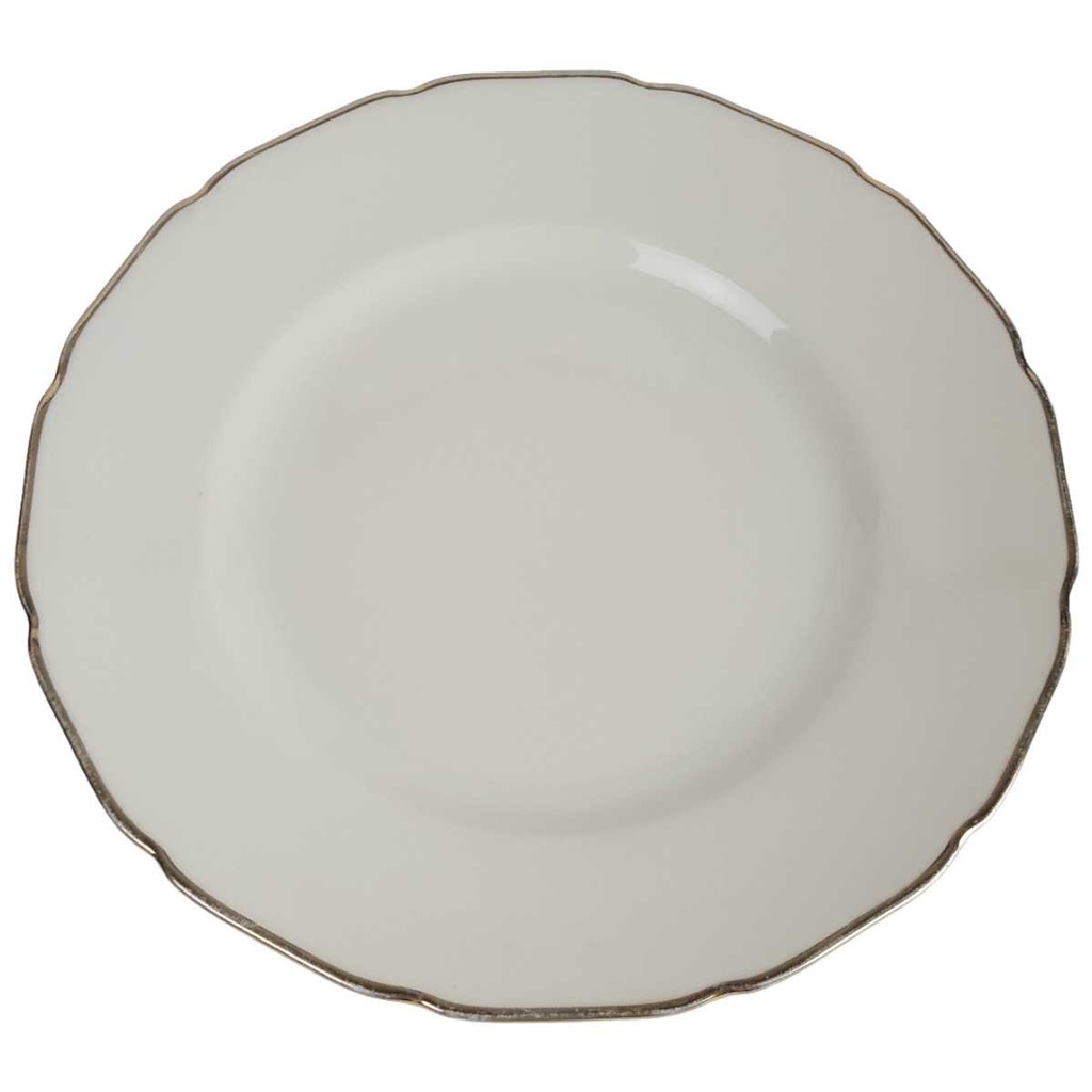 [458164311] Kuchenteller Dessertteller Golddekor 19,5 cm Tielsch Altwasser elfenbein 7930 gebraucht - gut
