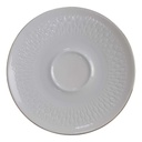 Untertasse Goldrand 15,4 cm Winterling Röslau Reliefdekor weiß gebraucht - gut