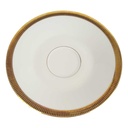Untertasse für Tee Goldrand 15,2 cm Zeh Scherzer 9719 Elfenbein gebraucht - gut