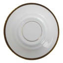 Untertasse Goldrand 14,6 cm Schönwald Alt schwarz gold gebraucht - gut