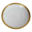 Untertasse Goldrand 14,9 cm Kahla weiß gebraucht - gut