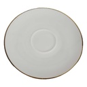 Untertasse Goldrand 14,7 cm Bareuther elfenbein gebraucht - gut