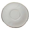 Untertasse Goldrand 14,5 cm Winterling Marktleuthen Elfenbein Bavaria gebraucht - gut