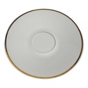 Untertasse Goldrand 15,2 cm PMR Jaeger & Co Bavaria elfenbein gebraucht - gut