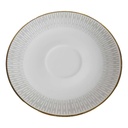 Untertasse Goldrand 15 cm Winterling Kirchenlamitz grau Dekor gebraucht - gut