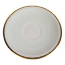 Untertasse Goldrand 16,8 cm Händel Bavaria elfenbein gebraucht - gut