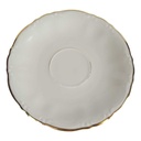 Untertasse Goldrand 14,7 cm Kronester Bavaria elfenbein Beige gebraucht - gut