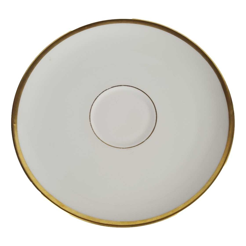 [458164371] Untertasse Goldrand 15,5 cm Kaiser Porzellan Alka Kunst 2007 Elfenbein Bavaria gebraucht - gut