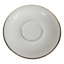 Untertasse Goldrand 14,8 cm Winterling Marktleuthen Elfenbein Bavaria gebraucht - gut
