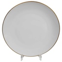 Speiseteller Essteller Goldrand 24 cm Seltmann Weiden Weiß gebraucht - gut