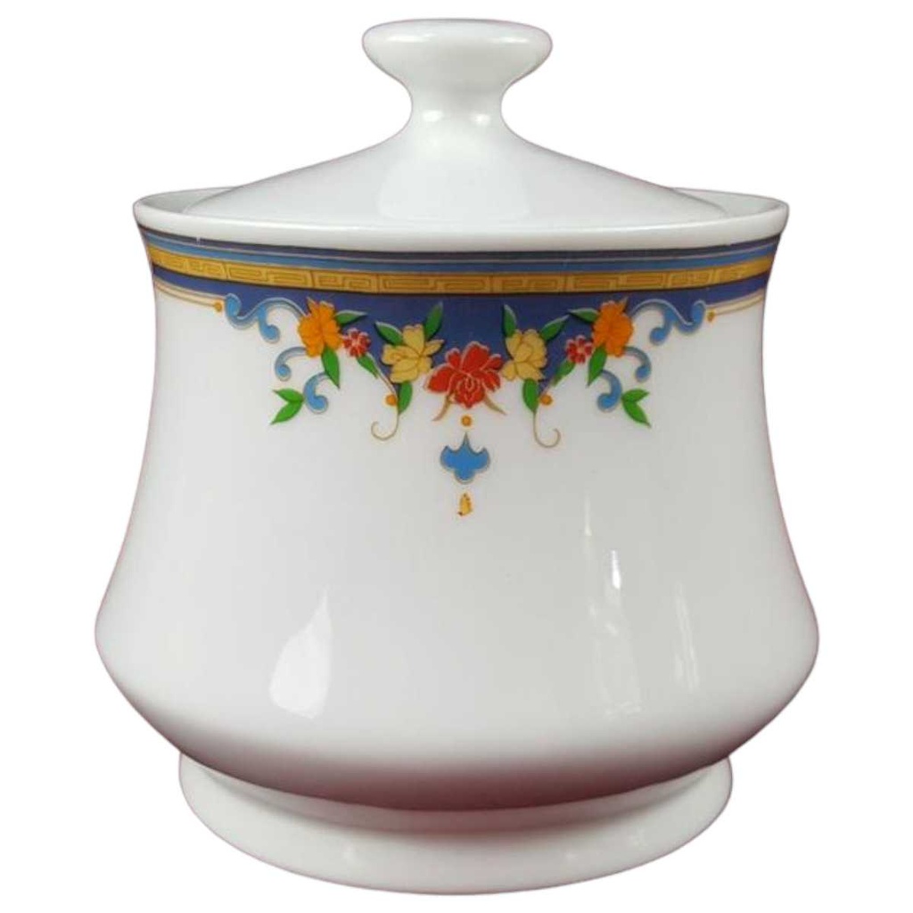 [45816440] Zuckerdose China Pearl Bunte Blumen gebraucht - gut