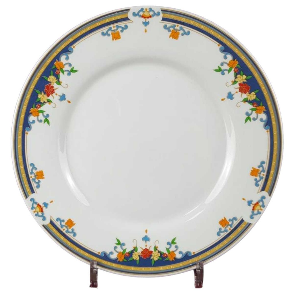 [45816442] Servierplatte Speiseplatte Fleischplatte Steakplatte China Pearl Bunte Blumen gebraucht - gut