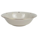 Porzellan Blumen Golddekor Goldrand elfenbein Schüssel D 23,8 H 6,5 cm