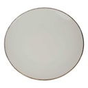 Kuchenteller Dessertteller Goldrand 19,7 cm Winterling Marktleuthen Elfenbein Bavaria gebraucht - gut