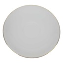 Untertasse Goldrand 14,2 cm Seltmann Weiden Weiß gebraucht - akzeptabel