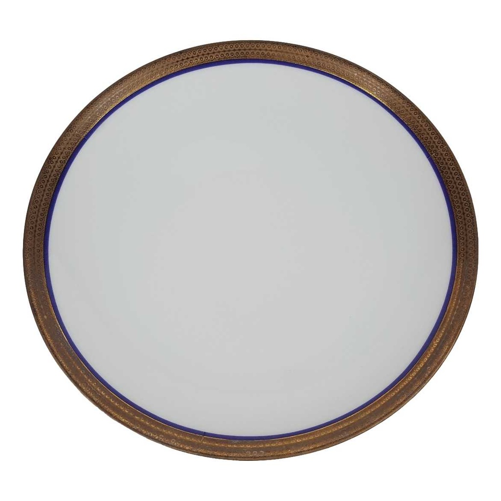 [458164469] Kuchenteller Dessertteller Goldrand 19,4 cm Winterling Kirchenlamitz Kobalt gebraucht - gut