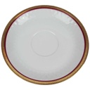 Untertasse Goldrand 14,8 cm Mitterteich Rot Relief Bavaria gebraucht - gut