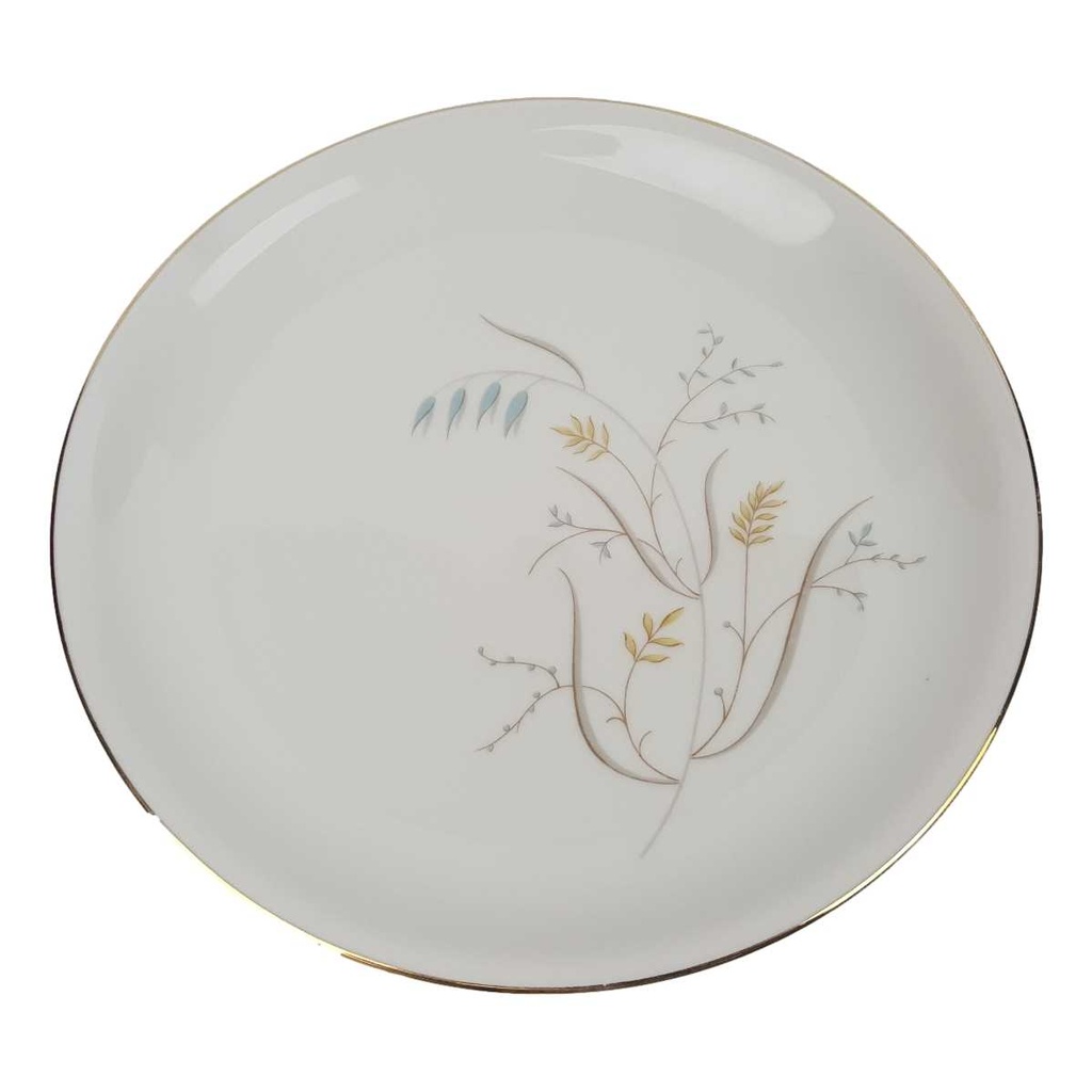 [458164481] Kuchenteller Dessertteller Goldrand 19,4 cm Eschenbach Gräser altweiß gebraucht - gut