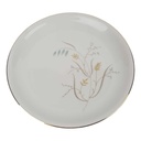 Kuchenteller Dessertteller Goldrand 19,4 cm Eschenbach Gräser altweiß gebraucht - gut