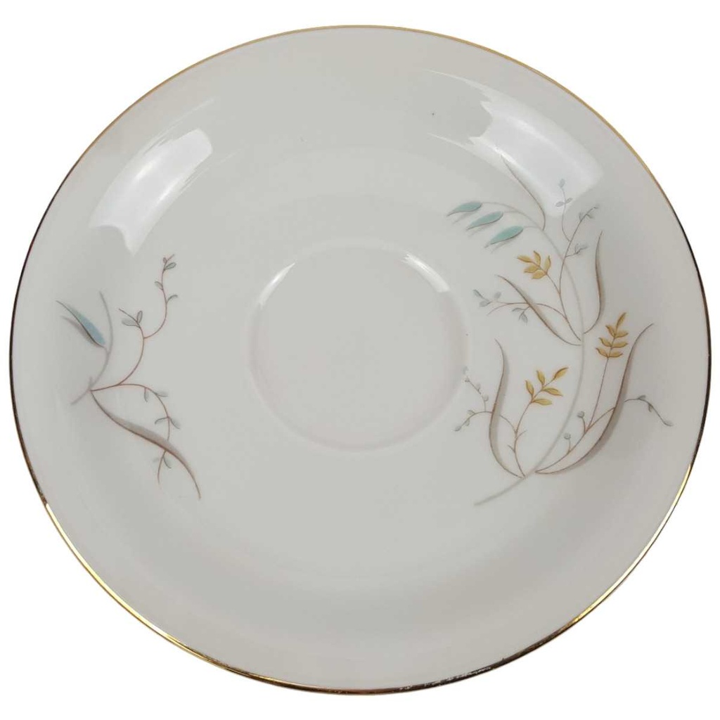 [458164482] Untertasse Goldrand 15 cm Eschenbach Gräser altweiß gebraucht - gut