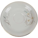 Untertasse Goldrand 15 cm Eschenbach Gräser altweiß gebraucht - gut