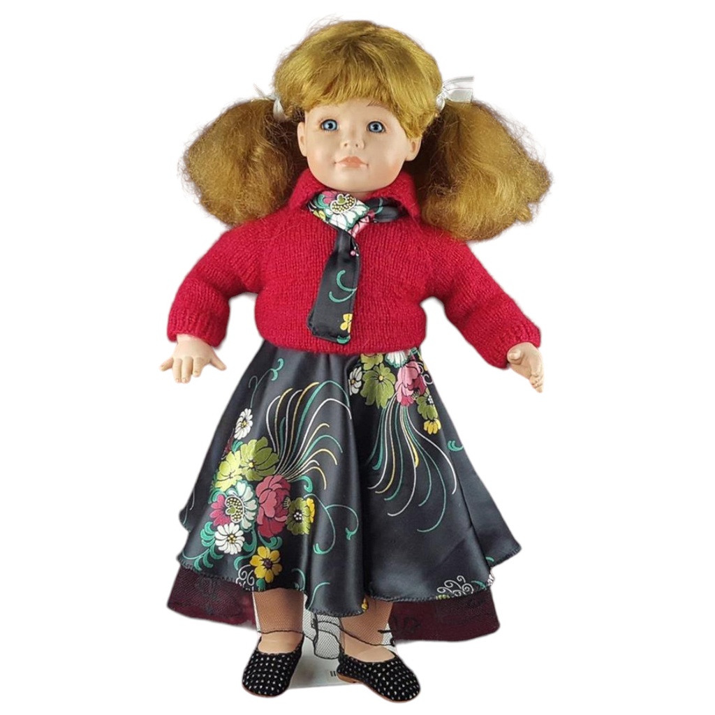 [45816460] Künstlerpuppe Porzellanpuppe Dekopuppe Geschenkidee H 48,5 cm