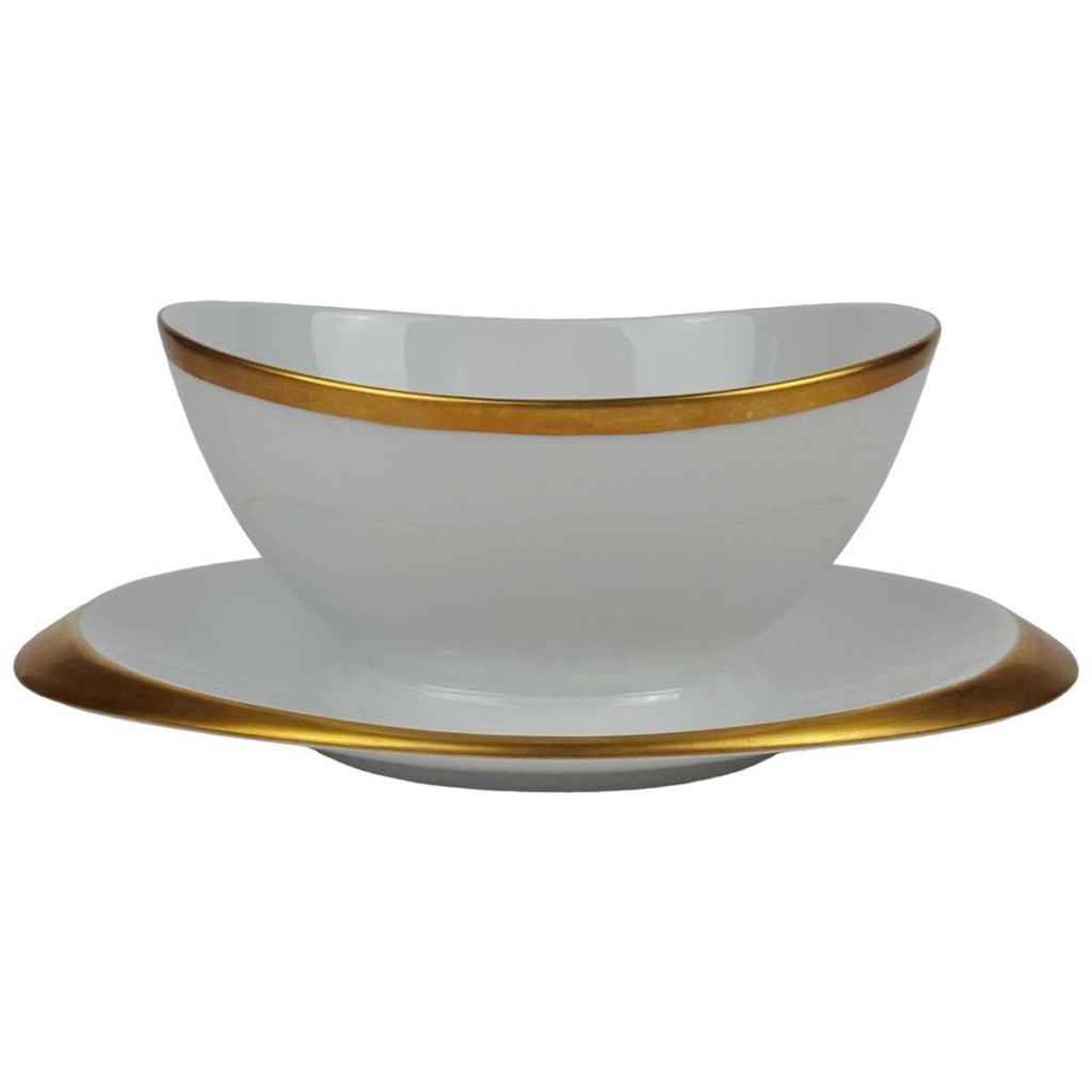 [458164722] Sauciere Goldrand 0,4 L Thomas Porzellan Sigvard Bernadotte Weiß gebraucht - gut
