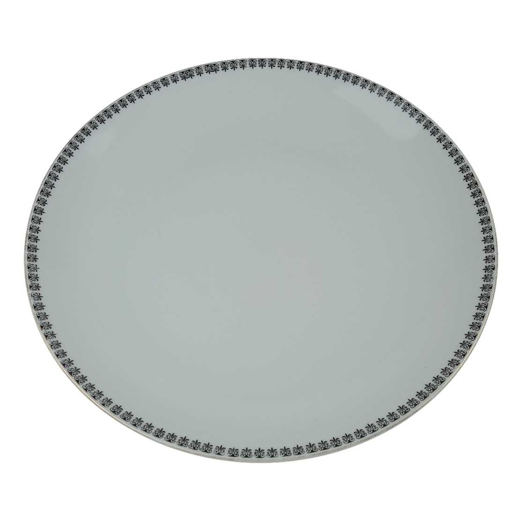[458164742] Speiseteller Essteller 24,1 cm Retsch Wunsiedel Form 4406 schwarz gold Dekor gebraucht - gut
