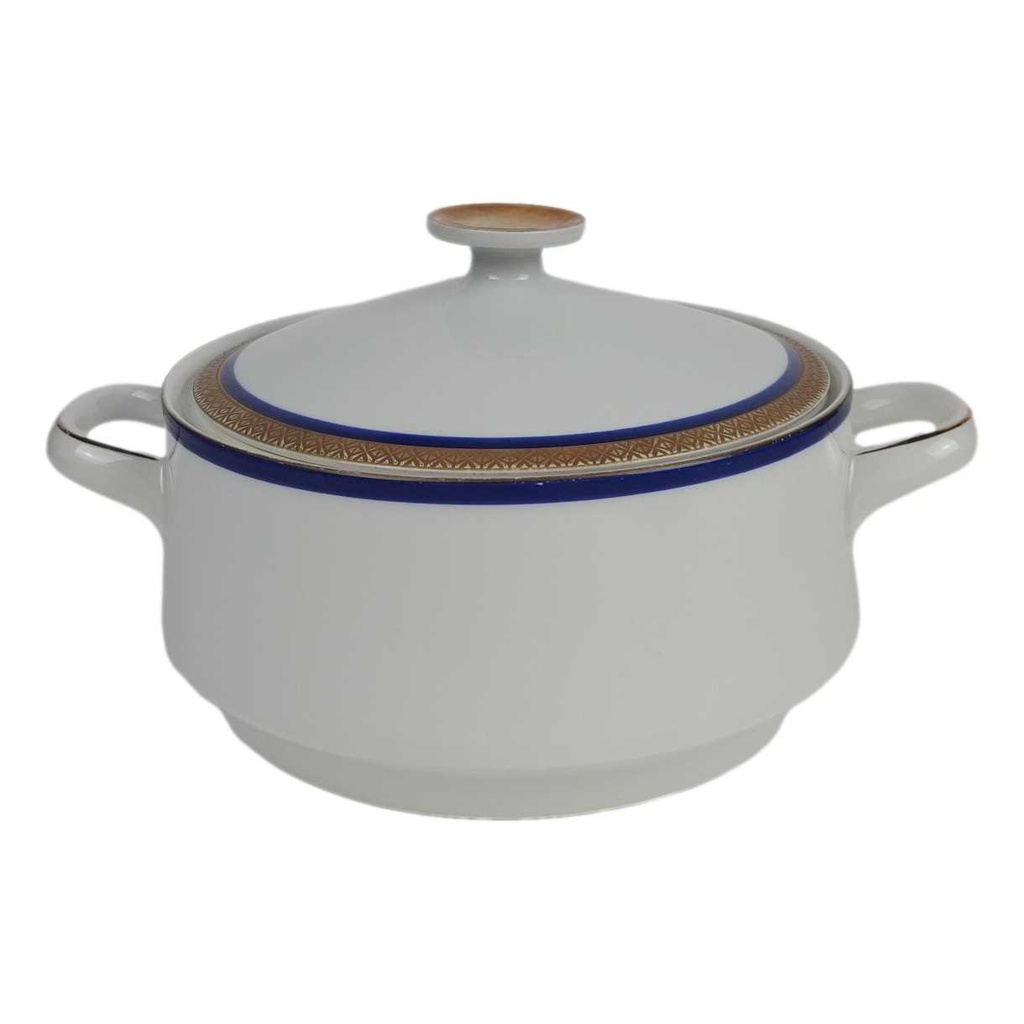 [458164788] Terrine Golddekor 1,25 L Plankenhammer blau Bavaria gebraucht - akzeptabel