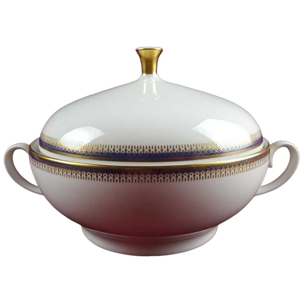[45816479] Ragoutterrine Servierschüssel 1,3 L Seltmann Weiden Vohenstrauß Form 6397 Kobaltblau Gold Blau gebraucht - gut