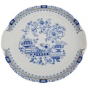 Kuchenplatte mit Henkeln Schaller China Blau gebraucht - gut