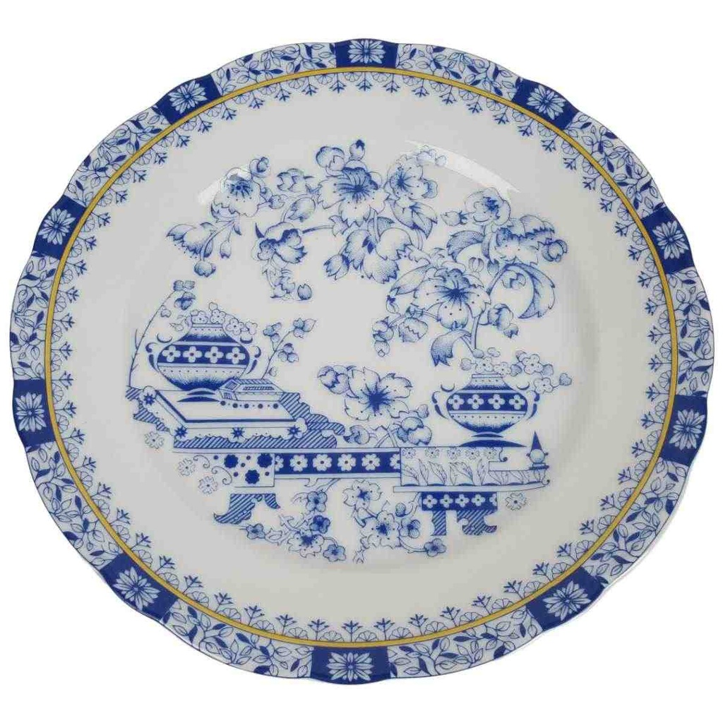 Kuchenteller Dessertteller 19,7 cm Schaller China Blau Bavaria gebraucht - gut
