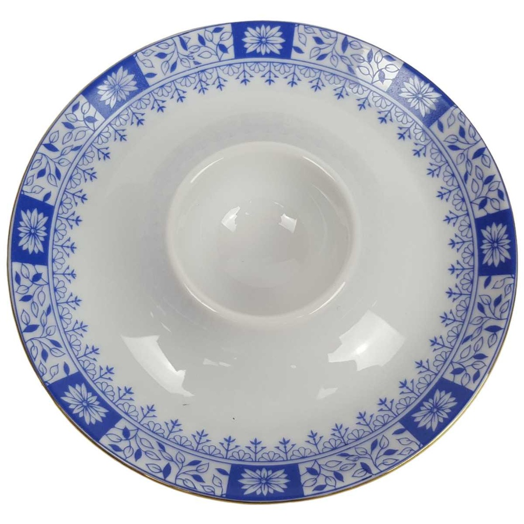 [458164817] Eierbecher Goldrand ohne Stempel Schaller China Blau Bavaria gebraucht - gut