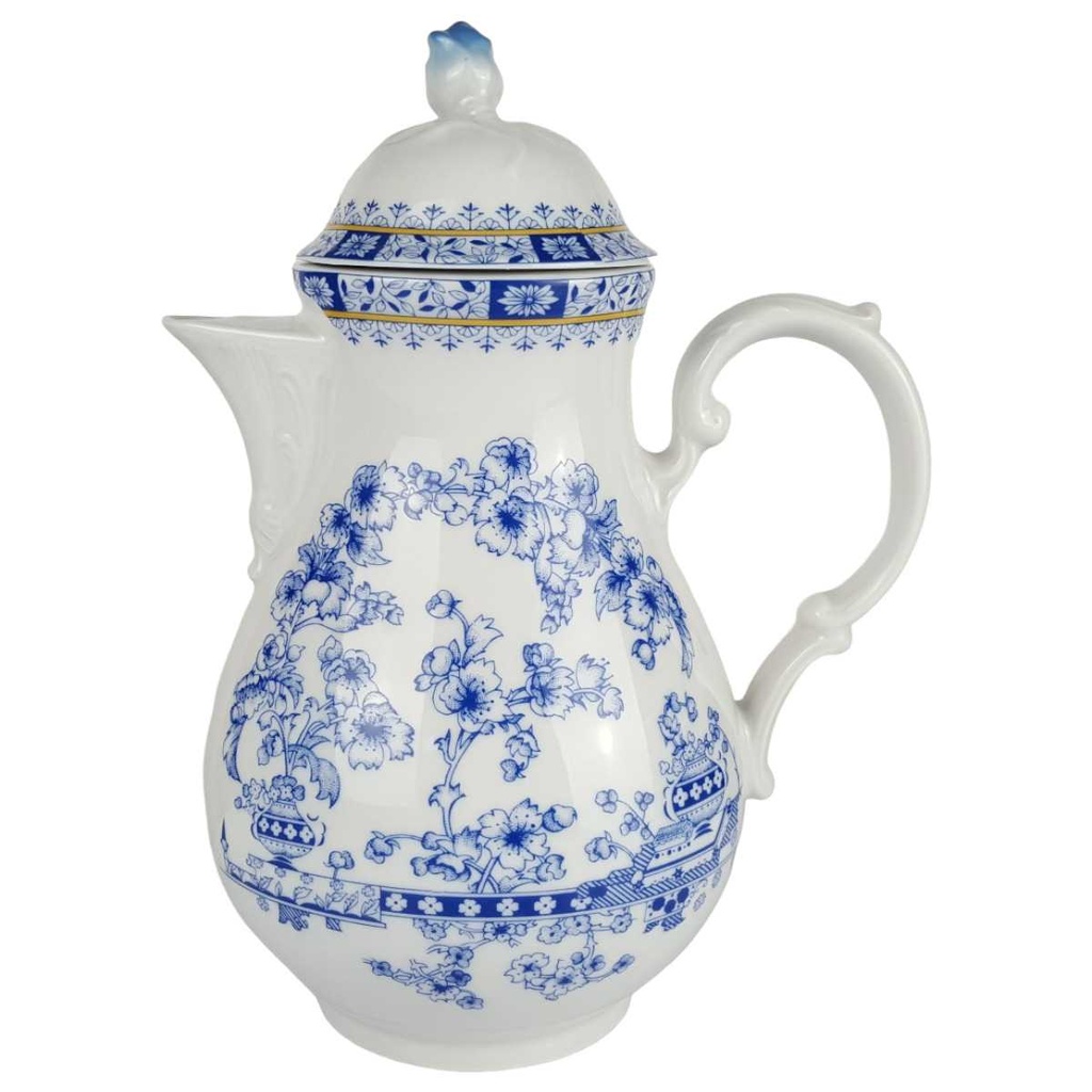 Kaffeekanne 1,45 L Schaller China Blau gebraucht - sehr gut