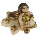 Thun Keramik Figur Kerzenhalter Stern Engel H 6,9 cm
