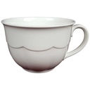 Tasse Frühstückstasse 0,35 L Villeroy & Boch Damasco Weiß gebraucht - gut