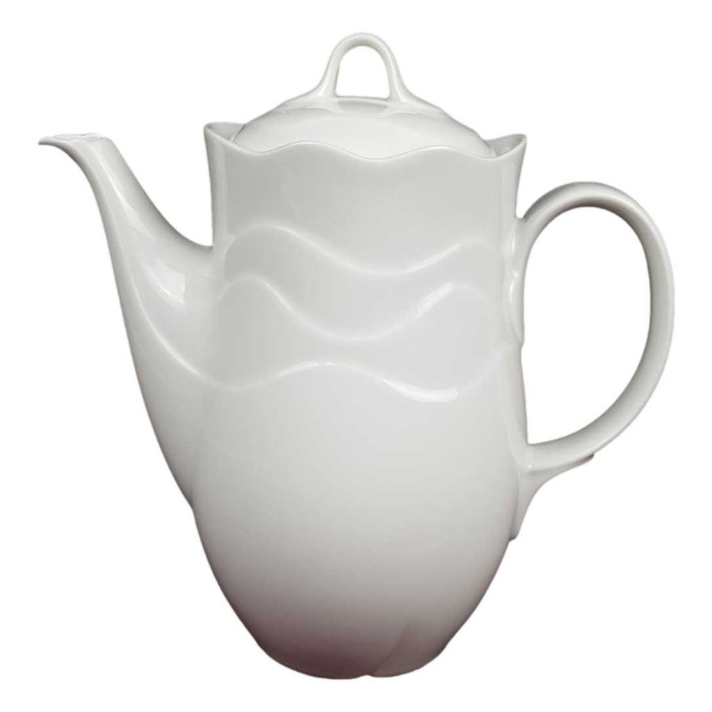 Kaffeekanne 1,3 L Königl. pr. Tettau Design Hans Welling Weiß gebraucht - gut