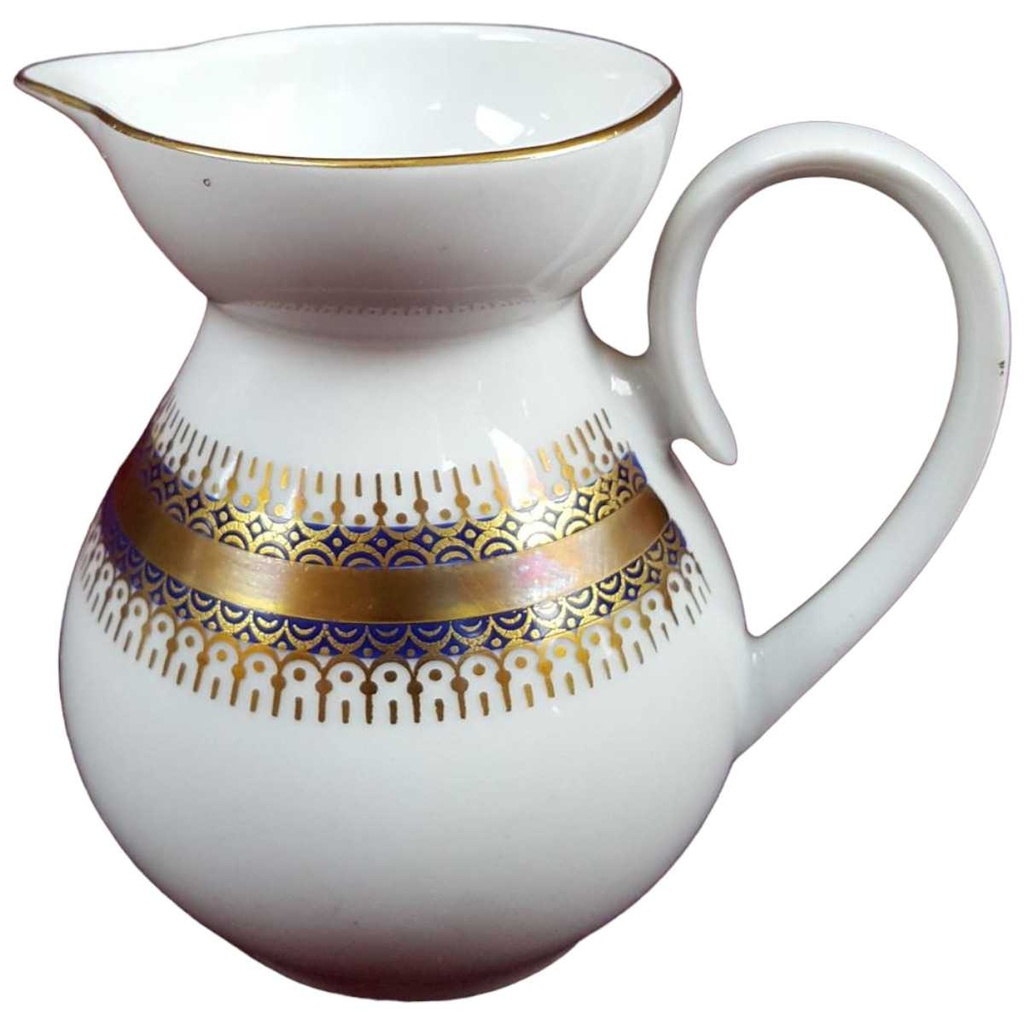 [45816485] Milchkännchen Golddekor Seltmann Weiden Vohenstrauß Form 6397 Kobaltblau Blau gebraucht - gut