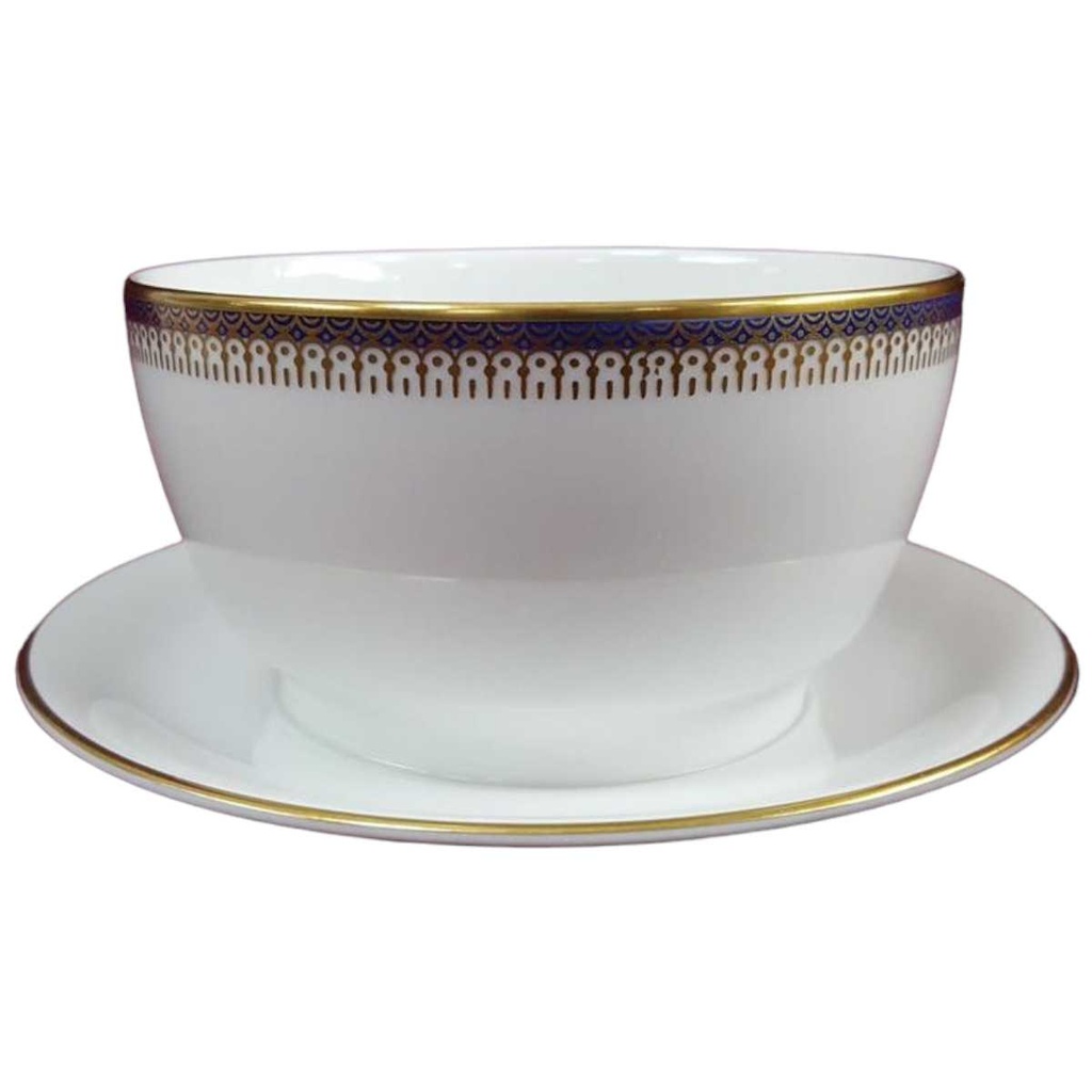 [45816486] Sauciere mit Teller Seltmann Weiden Vohenstrauß Form 6397 Kobaltblau Gold Blau gebraucht - gut