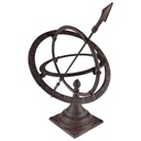 Sonnenuhr Gusseisen braun Gartendekoration mit Standfuss