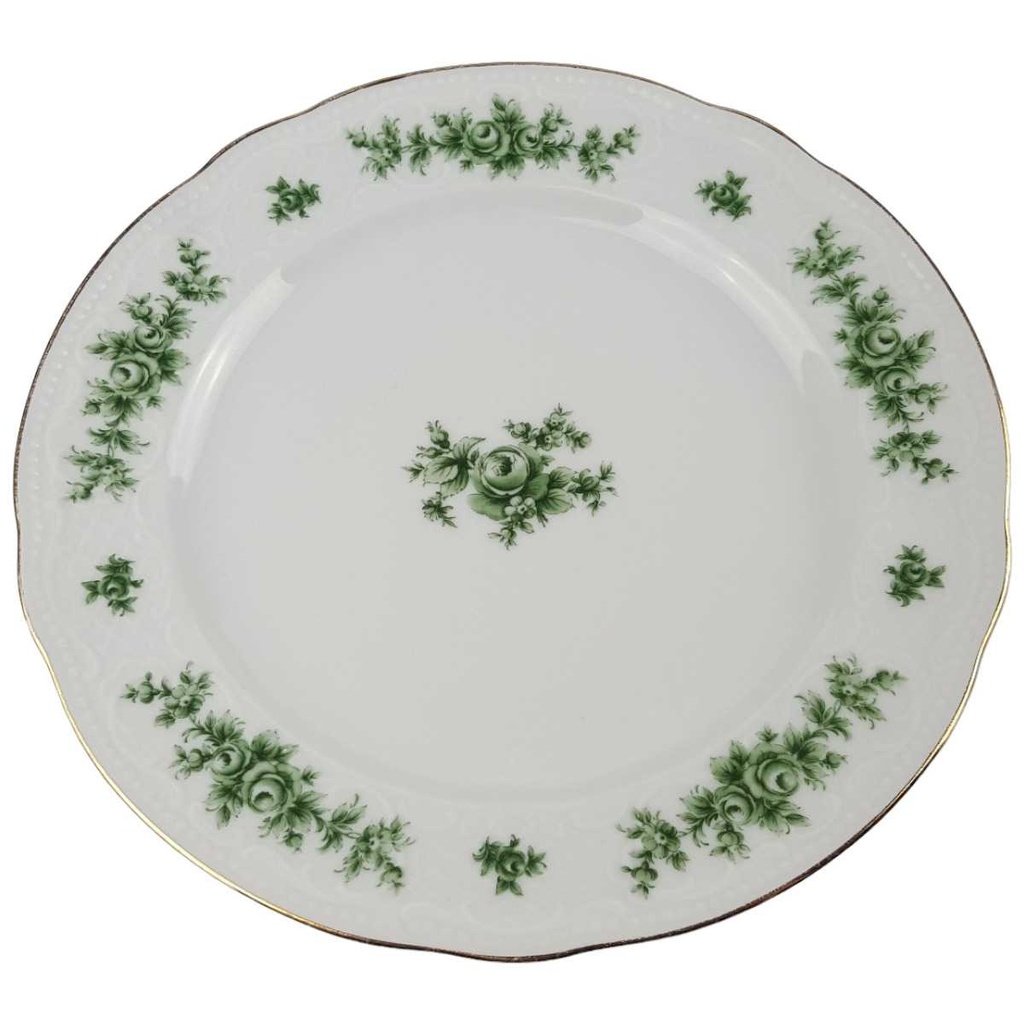 [458164889] Kuchenteller Dessertteller 19 cm Seltmann Weiden Wien Grüne Rose gebraucht - gut