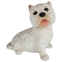Castagna Kollektion 1994 Kunststein Deko Figur Hund weiß H 20,6 cm